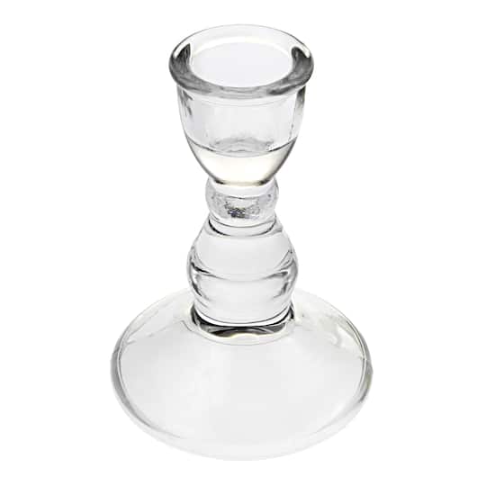12 Pack: 3.5&#x22; Glass Taper Candle Holder by Ashland&#xAE;